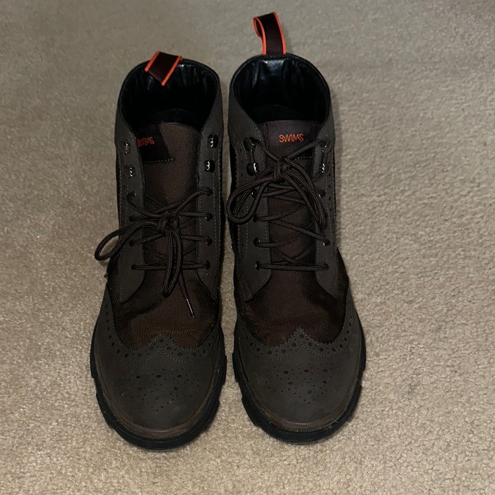 SWIMS Men's Brown Brogue Lace-Up Shoes
